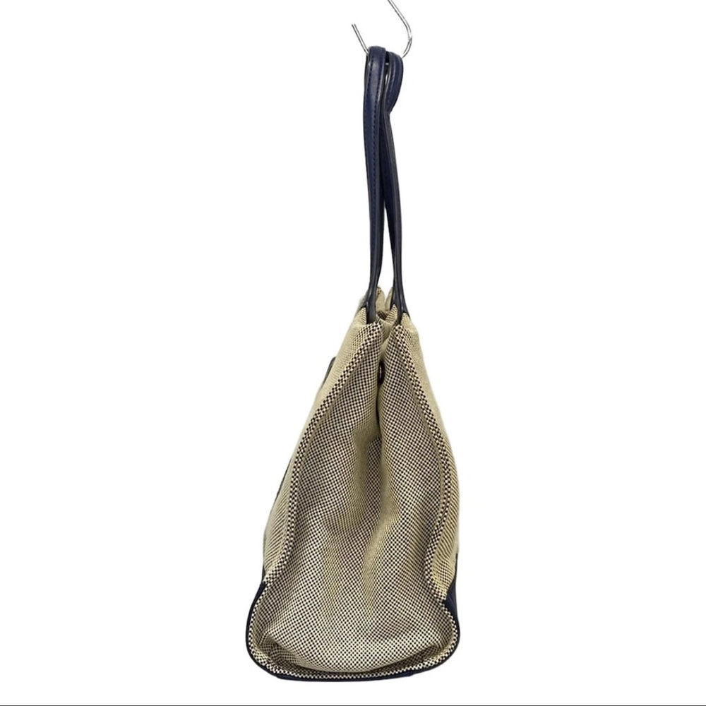 Tory Burch Blue and Cream Tote Bag - Picture 4 of 13